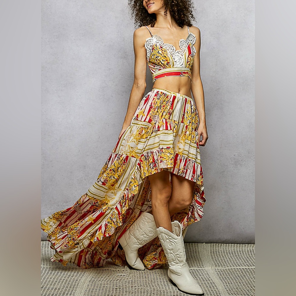 Stripe Pattern 2-Piece Set
